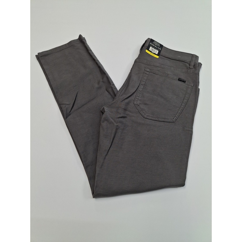 Jachs New York Men's 5-Pocket Pants Stretch Fabric Straight Fit, Gray, 32x32